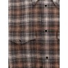 Cotton shirt with madras motif
