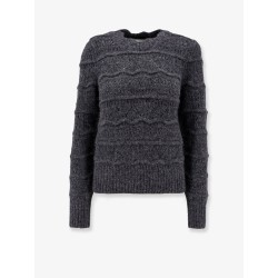 Alpaca blebd sweater with embroideries