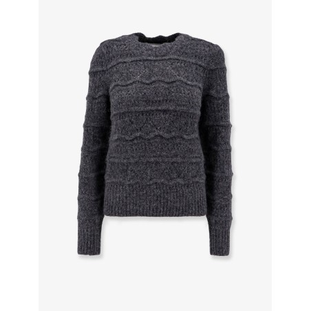 Alpaca blebd sweater with embroideries