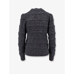 Alpaca blebd sweater with embroideries