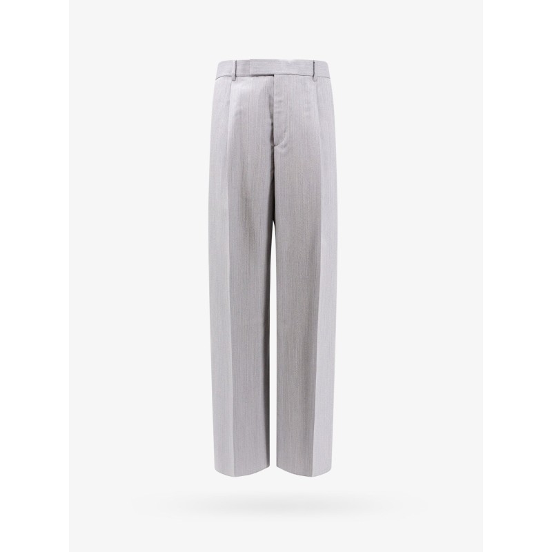 Wool blend trouser with striped motif
