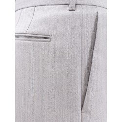 Wool blend trouser with striped motif