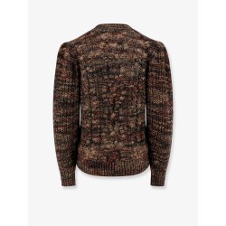 Wool blend sweater with braided fabric