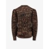 Wool blend sweater with braided fabric