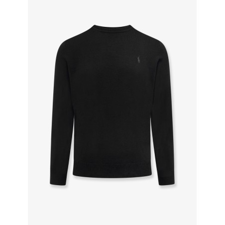 Wool sweater with iconic embroidered pony