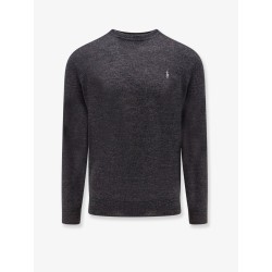 Wool sweater with iconic embroidered pony