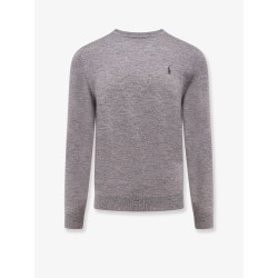 Wool sweater with iconic embroidered pony