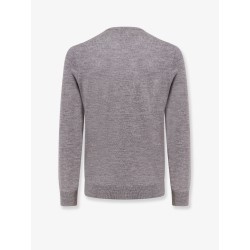 Wool sweater with iconic embroidered pony