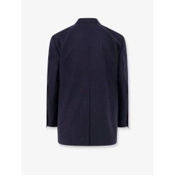 Wool blazer with striped motif