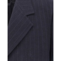 Wool blazer with striped motif