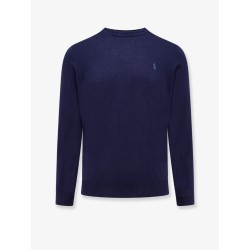Wool sweater with iconic embroidered pony