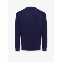 Wool sweater with iconic embroidered pony