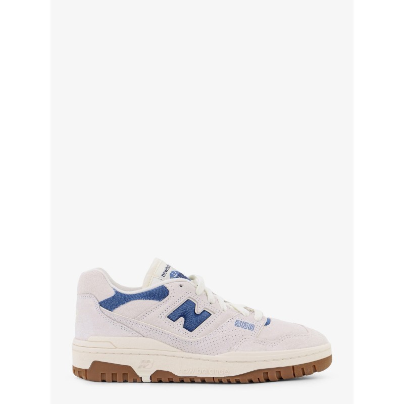 Suede sneakers with denim details