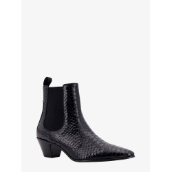Leather boots with phyton print