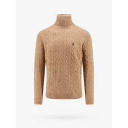 Wool and cashmere sweater with frontal logo