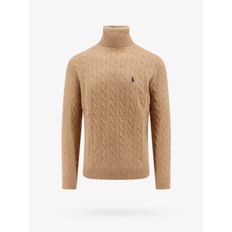 Wool and cashmere sweater with frontal logo