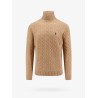 Wool and cashmere sweater with frontal logo