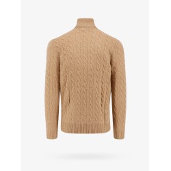 Wool and cashmere sweater with frontal logo