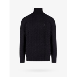 Wool and cashmere sweater with frontal logo