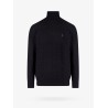 Wool and cashmere sweater with frontal logo