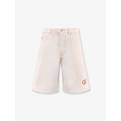 Cotton bermuda shorts with cd heart logo
