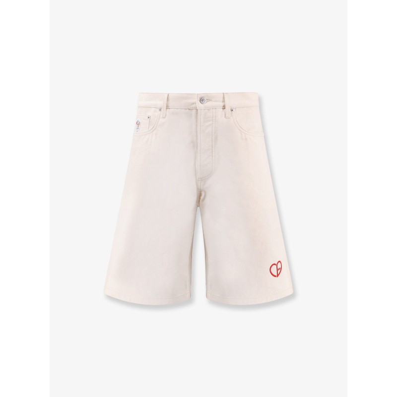 Cotton bermuda shorts with cd heart logo