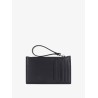 Leather card holder with vltn print
