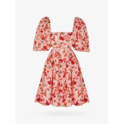 Linen dress with floral print