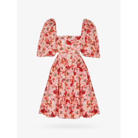 Linen dress with floral print