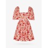 Linen dress with floral print