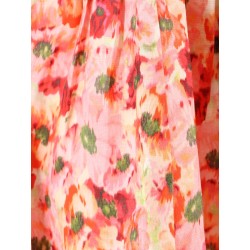 Linen dress with floral print