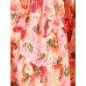 Linen dress with floral print