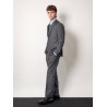 Virgin wool dress with prince of wales motif