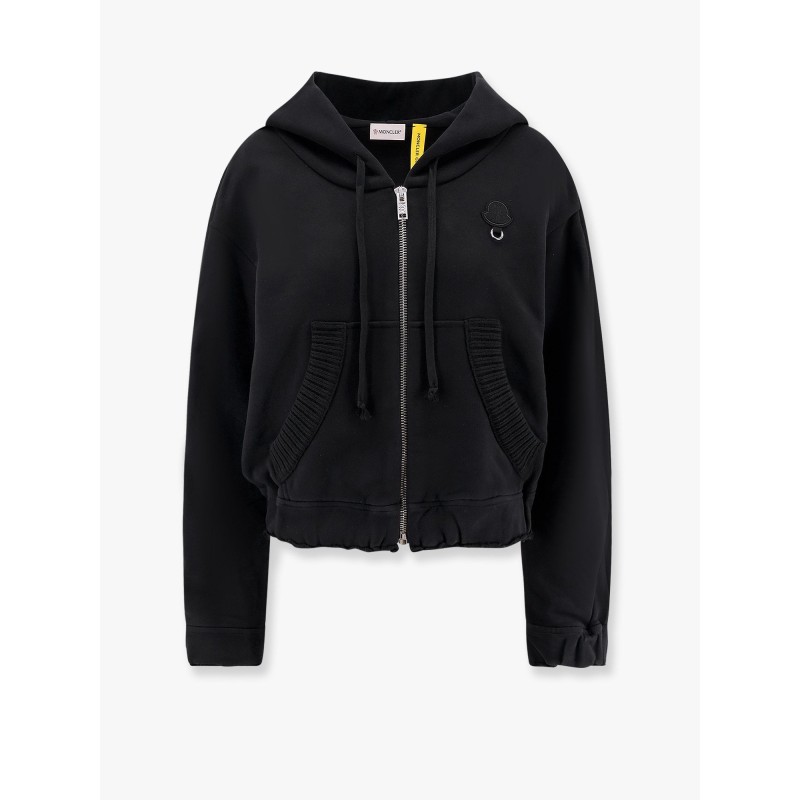 6 moncler willow smith cotton sweatshirt with  iconic detail