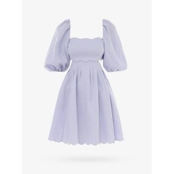 Linen dress with cut-out detail