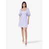 Linen dress with cut-out detail