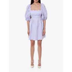 Linen dress with cut-out detail