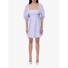 Linen dress with cut-out detail