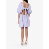 Linen dress with cut-out detail
