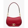 Leather shoulder bag with vlogo signature detail