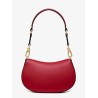 Leather shoulder bag with vlogo signature detail