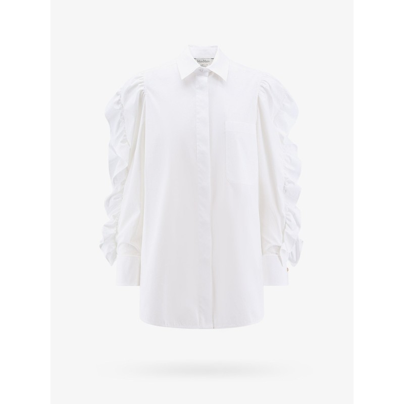 Cotton shirt with rouches detail