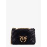 Plissé leather shoulder bag with love birds buckle