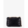 Plissé leather shoulder bag with love birds buckle