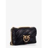 Plissé leather shoulder bag with love birds buckle