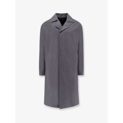 Wool and silk coat with martingale
