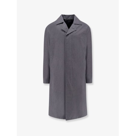 Wool and silk coat with martingale