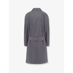 Wool and silk coat with martingale