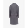 Wool and silk coat with martingale