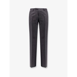 Flared virgin wool and silk trouser